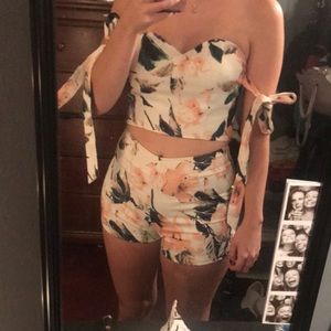 Flowery two piece set